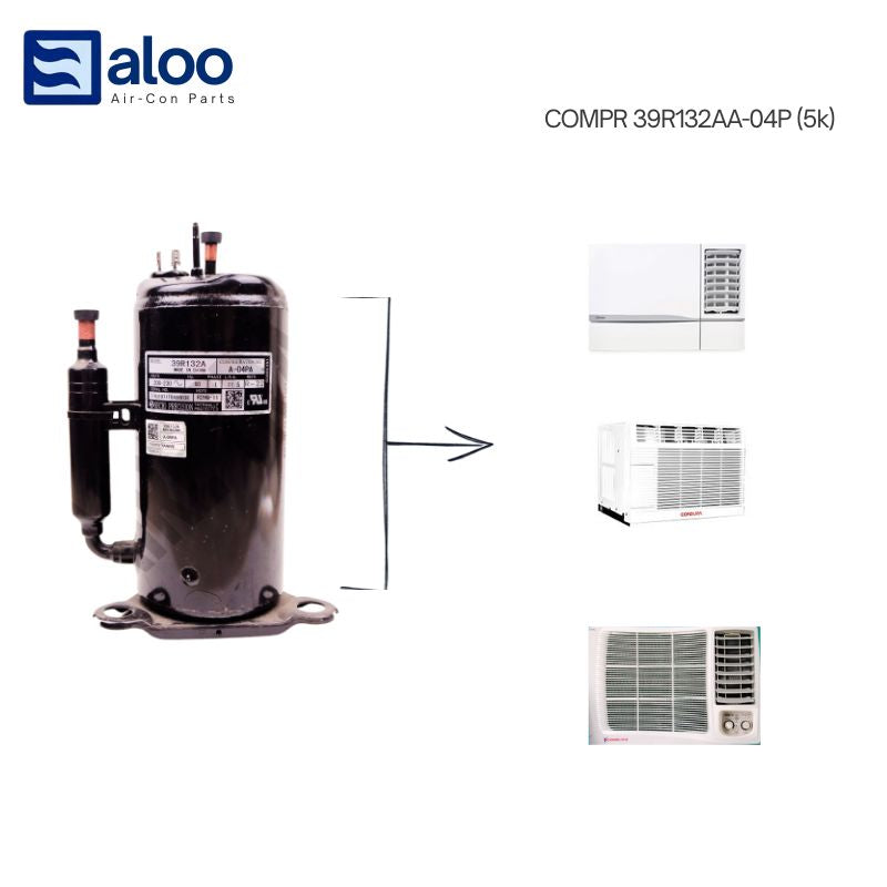 Compressor - 39R132AA-04P(5k) for 1/2HP Carrier & Condura R22 System Window Airconditioning Unit
