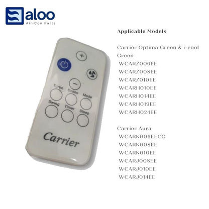 Remote Control - Card type for Carrier Window Air-Condition Unit, iCool Green and Aura Models