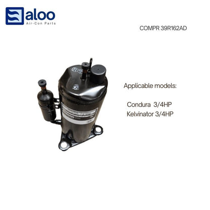 Compressor - 39R162AD for Condura & Kelvinator R22 System 3/4HP Window Airconditioning Unit