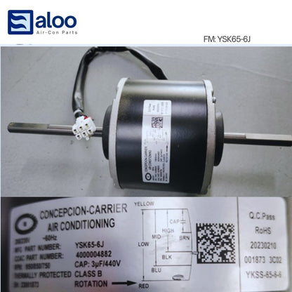 Fan Motor- YSK65-6J RC14133001, for 1.5HP Window Airconditioning Unit