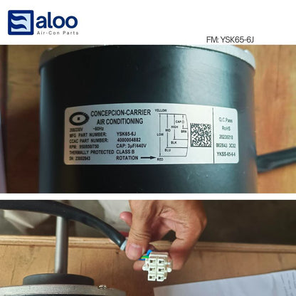 Fan Motor- YSK65-6J RC14133001, for 1.5HP Window Airconditioning Unit