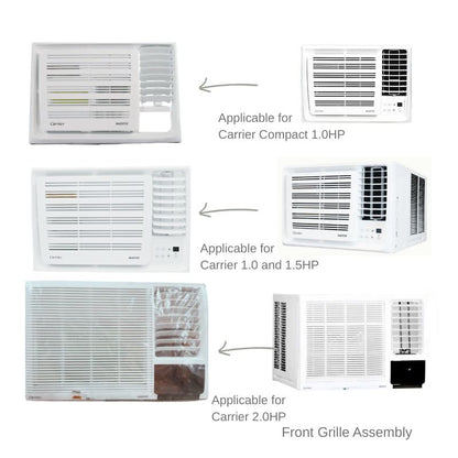 Front Grille Assy for Carrier Inverter Window Air Conditioner WCARH008EEVC2, WCARH009EEVC2, WCARH009EEV, WCARH012EEV & WCARH019EEV