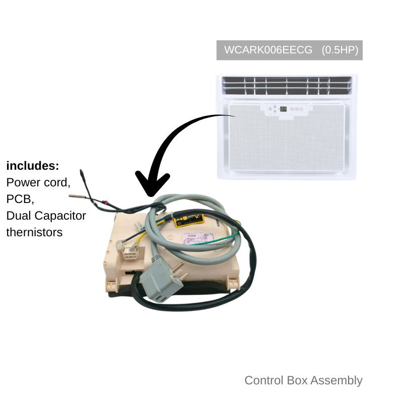 Control Box Assembly for Carrier Aura Fixed Speed (Non-Inverter) Window Air Conditioner